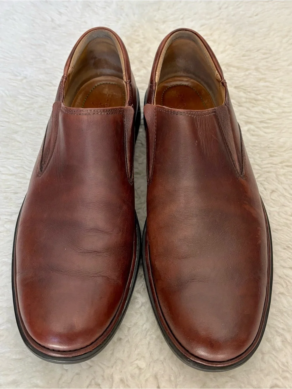 Bostonian Signia Men's Brown Leather Slip-On Dress/Casual Shoes size 10.5 M